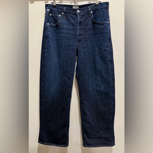 Citizens Of Humanity Ayla Baggy High Rise Wide Leg Jean Size 31 Dark Indigo - Picture 3 of 9
